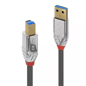 USB kabelis Lindy 3m USB 3.2 Type A į B kabelis 5Gbps Cromo Line