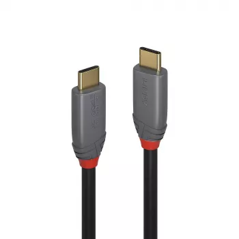 Lindy 0,5 m USB 3.2 Type C į C kabelis, 20 Gbps, 5 A, PD, Anthra Line