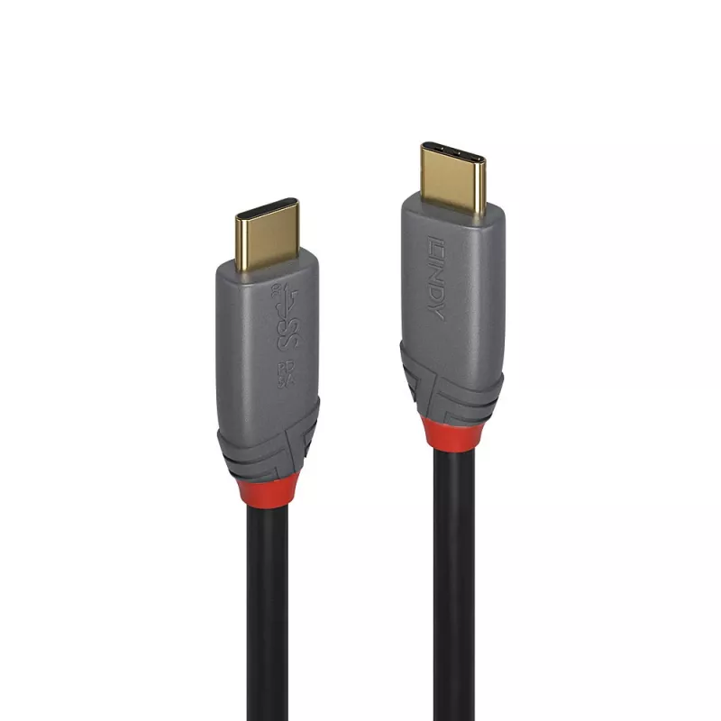 Lindy 0,5 m USB 3.2 Type C į C kabelis, 20 Gbps, 5 A, PD, Anthra Line