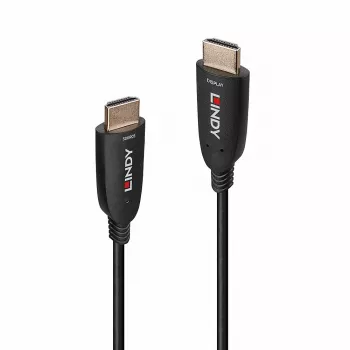 Lindy 100 m šviesolaidinis hibridinis HDMI 8K60 laidas 48 Gbit/s juodas
