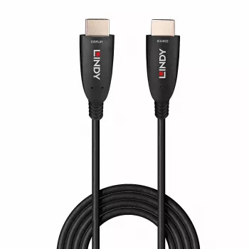 Lindy 100 m šviesolaidinis hibridinis HDMI 8K60 laidas 48 Gbit/s juodas