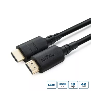 HDMI laidas „MicroConnect“ MC-HDM19192V2.0LSZH — HDMI 2.0, 4K palaikymas, LSZH apvalkalas