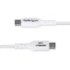 StarTech.com 3 pėdų (1 m) USB-A į USB-C įkrovimo laidas, įkrovimas ir sinchronizavimas, 3 A, USB 2.0, TPE apvalkalas – baltas USB įkrovimo laidas