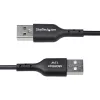 StarTech.com 3ft (1m) USB-A į USB-C įkrovimo kabelis, įkrovimas ir sinchronizavimas, 3A, USB 2.0, TPE apvalkalas - juodas USB įkrovimo laidas