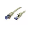 Tinklo kabelis VALUE 21.99.0859 RJ-45 Cat6a 0,15 m Pilka
