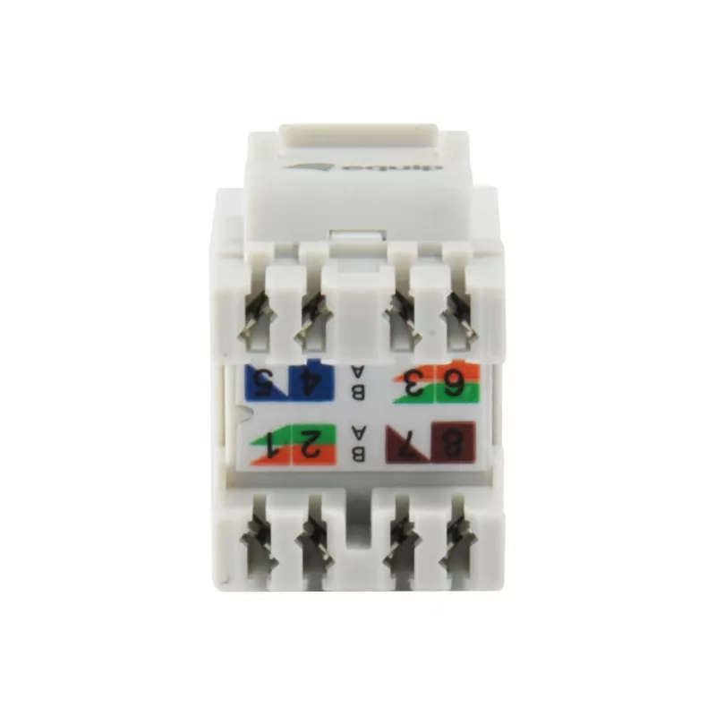Equip Cat.6 Neekranuotas Keystone Lizdas LSA, Plonas Tipas, Baltas