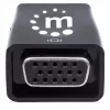Manhattan HDMI į VGA (su garsu) keitiklis, 1080p, kištukas į lizdą, „Micro-USB“ maitinimo įvestis papildomam maitinimui, jei reikia, juodas, trejų metų garantija