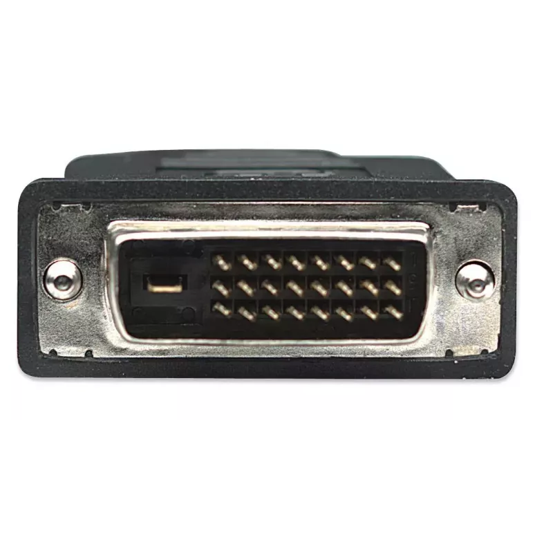 Manhattan HDMI į DVI-D 24+1 laidas, 1m, kištukas-kištukas, juodas, dviejų kanalų, suderinamas su DVD-D, garantija visam gyvenimui, atitinka HDDVIMM1M