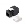 Equip Cat.6A neekranuotas Keystone lizdas be įrankių, RJ-45, LSA, juodas