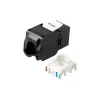 Equip Cat.6A neekranuotas Keystone lizdas be įrankių, RJ-45, LSA, juodas