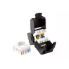 Equip Cat.6A neekranuotas Keystone lizdas be įrankių, RJ-45, LSA, juodas