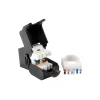 Equip Cat.6A neekranuotas Keystone lizdas be įrankių, RJ-45, LSA, juodas