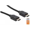 HDMI kabelis su Ethernet Manhattan HDMM1MP 1 m kištukas–kištukas juodas