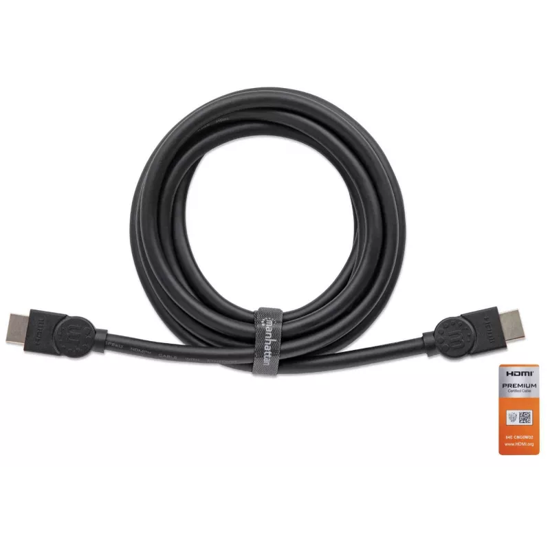 HDMI kabelis, tėvas-tėvas, Manhattan HDMM2MP, 1,8 m, juodas