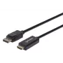 Manhattan DisplayPort 1.1 į HDMI kabelis, 1080p@60Hz, 1,8 m, Kištukas į kištuką, DP su fiksatoriumi, Juodas, Ne dvikryptis, Trejų metų garantija
