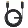 Manhattan DisplayPort 1.1 į HDMI kabelis, 1080p@60Hz, 1,8 m, Kištukas į kištuką, DP su fiksatoriumi, Juodas, Ne dvikryptis, Trejų metų garantija