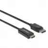 Manhattan DisplayPort 1.2 į HDMI laidą, 4K@60Hz, 1.8m, kištukas į kištuką, DP su užraktu, juodas, ne dviejų krypčių, trejų metų garantija, atitinka 6F-DP-HDMI-4K60-HDR (išskyrus 20 cm trumpesnis)