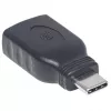 Manhattan USB-C į USB-A adapteris, vyriškas į moterišką, 5 Gbps (USB 3.2 Gen1, dar žinomas kaip USB 3.0), SuperSpeed USB, juodas, viso gyvenimo garantija, atitinka USB31CAADG