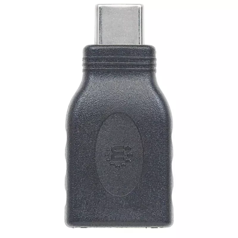 Manhattan USB-C į USB-A adapteris, vyriškas į moterišką, 5 Gbps (USB 3.2 Gen1, dar žinomas kaip USB 3.0), SuperSpeed USB, juodas, viso gyvenimo garantija, atitinka USB31CAADG