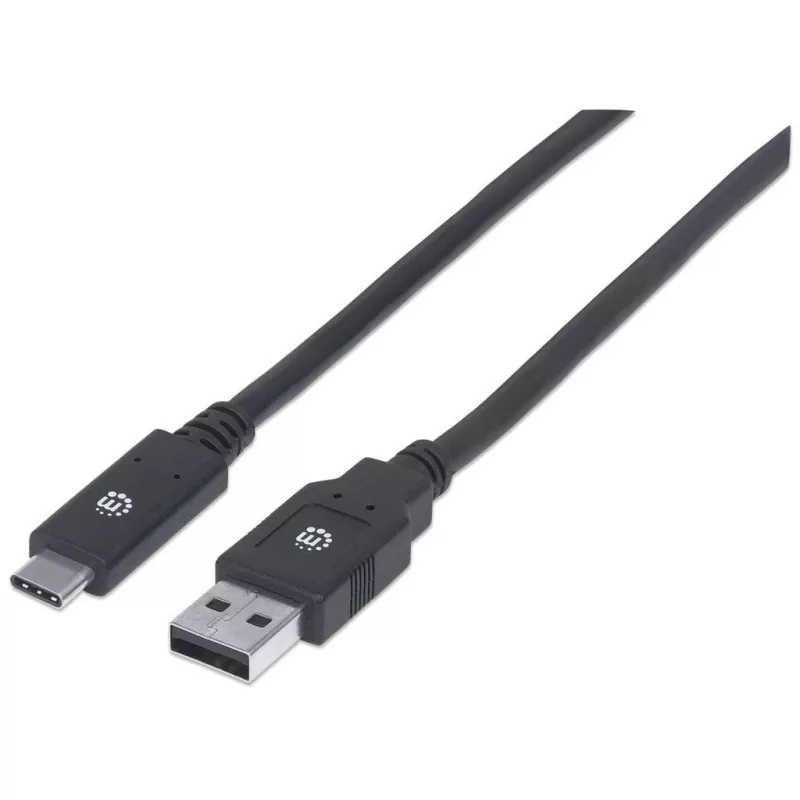 USB-C į USB-A kabelis Manhattan 354974 2 m kištukas į kištuką