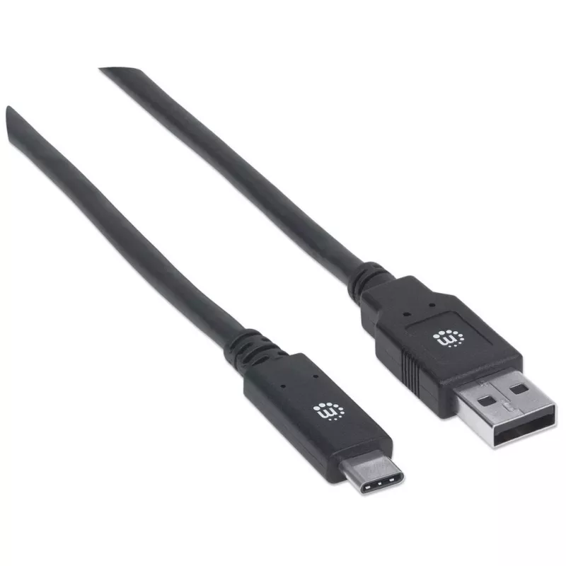 USB-C į USB-A kabelis Manhattan 354974 2 m kištukas į kištuką