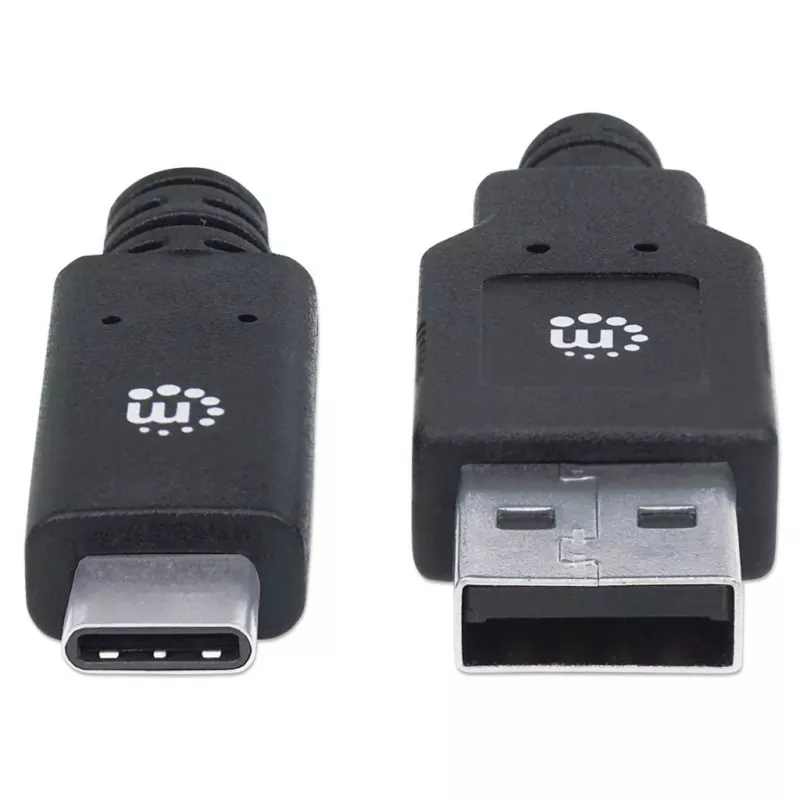 USB-C į USB-A kabelis Manhattan 354974 2 m kištukas į kištuką