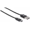 Manhattan USB-C į USB-A kabelis, 3 m, kištukas į kištuką, 480 Mbps (USB 2.0), Hi-Speed USB, juodas, garantija visam naudojimo laikui
