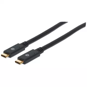 USB-C laidas Manhattan USB315CC2M 2 m kištukas-kištukas juodas