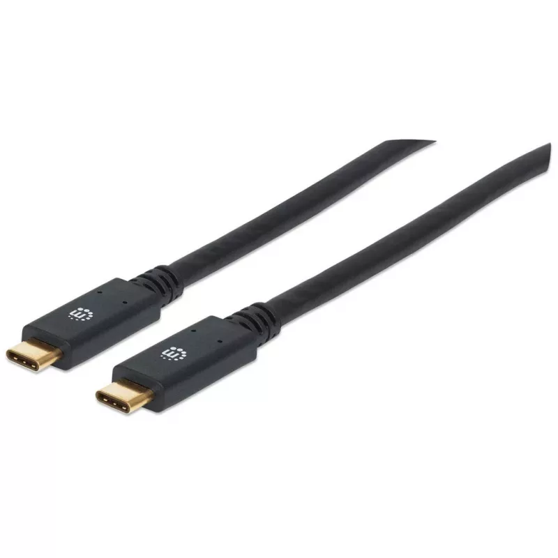 USB-C laidas Manhattan USB315CC2M 2 m kištukas-kištukas juodas