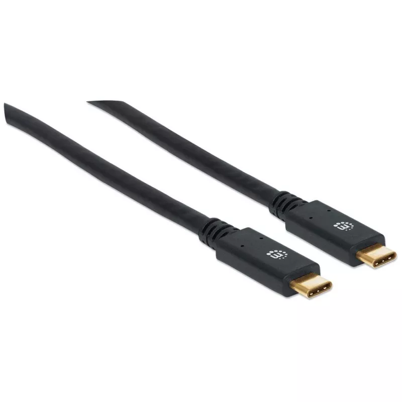 USB-C laidas Manhattan USB315CC2M 2 m kištukas-kištukas juodas