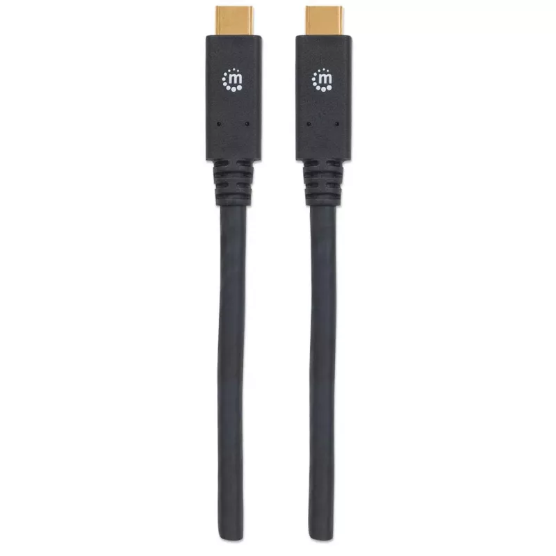 USB-C laidas Manhattan USB315CC2M 2 m kištukas-kištukas juodas
