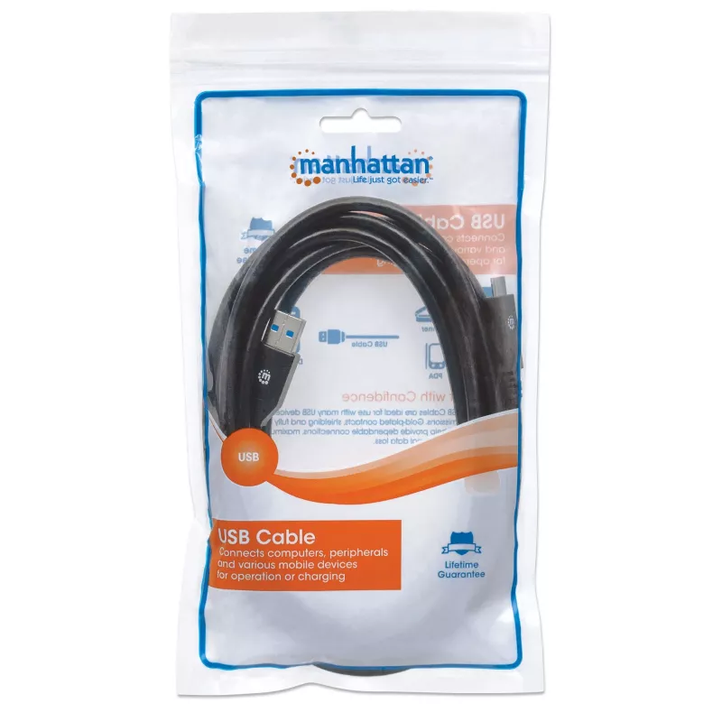 USB-C į USB-A kabelis Manhattan 354981 3 m vyriškas į vyrišką