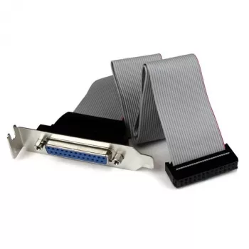 StarTech.com žemo profilio 40 cm lygiagretaus prievado antraštės kabelio adapteris su laikikliu – DB25 (mot.) į IDC26