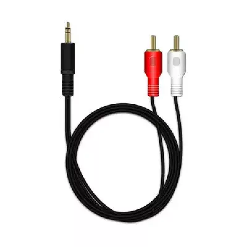 Audio kabelis MediaRange MRCS164 1m 2xRCA 3.5mm juodas