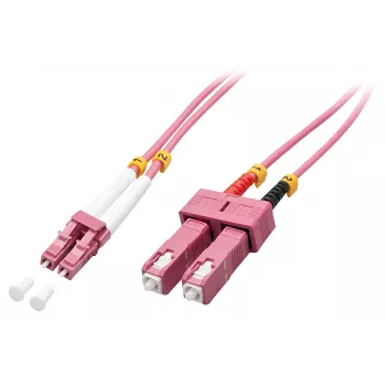 Lindy 46366 InfiniBand / šviesolaidinis kabelis 20 m LC SC rožinis