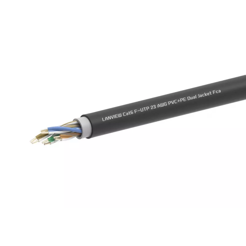 Tinklo kabelis Lanview LVN-CAT6PE-2FUTP RJ45 CAT6 305M juodas
