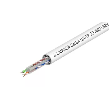 Lanview LVN122182 tinklo kabelis baltas 500 m Cat6a U/UTP (UTP)
