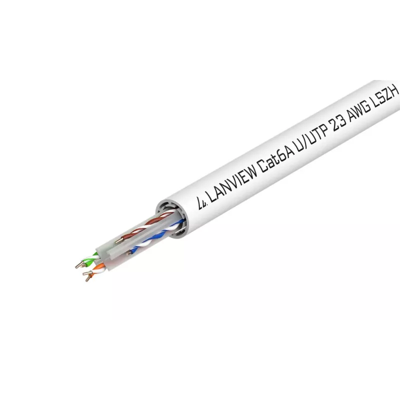 Lanview LVN122182 tinklo kabelis baltas 500 m Cat6a U/UTP (UTP)