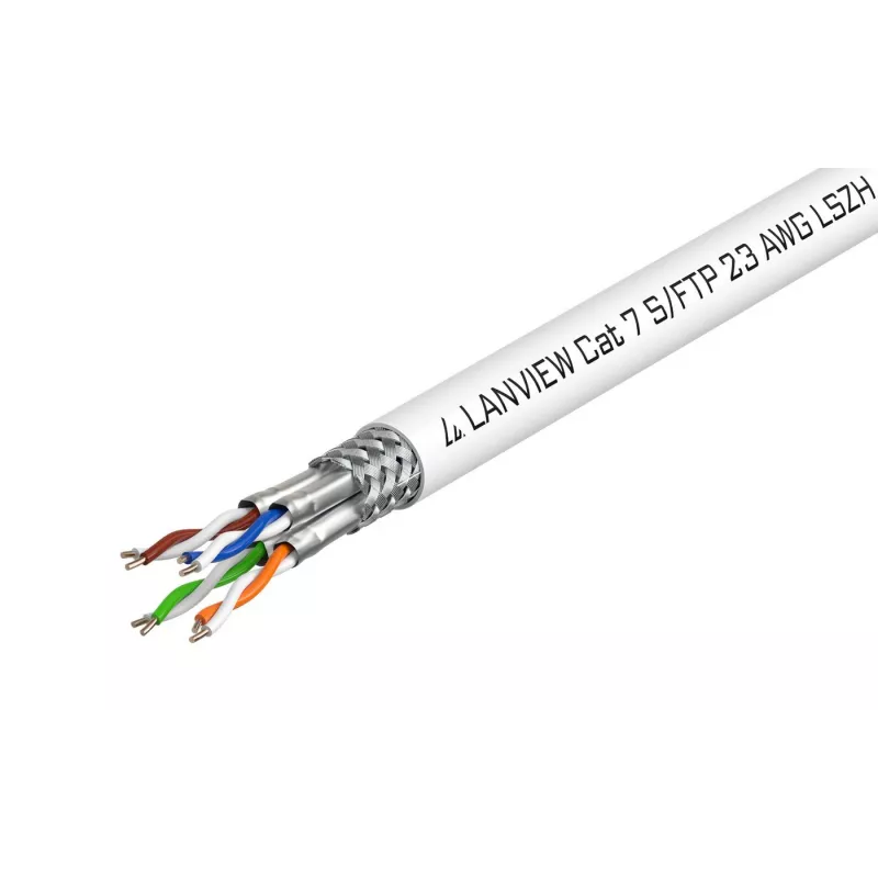 Lanview LVN122506 tinklo kabelis Baltas 500 m Cat7 SF/UTP (S-FTP)