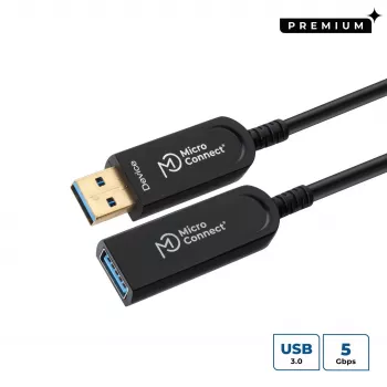 Microconnect MC-USB3.0AAF25AOP USB kabelis USB 3.2 Gen 2 (3.1 Gen 2) 25 m USB A Juoda