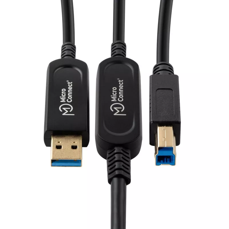 Microconnect MC-USB3.0AB25OP USB kabelis USB 3.2 Gen 2 (3.1 Gen 2) 25 m USB A USB B juodas