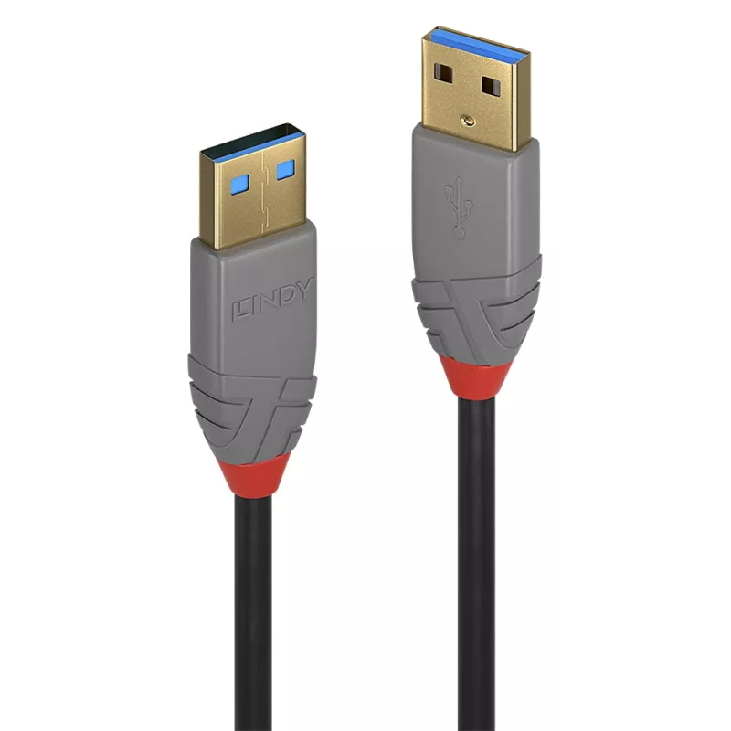 Lindy 0,5 m USB 3.2 Type A laidas, 5 Gbps, Anthra Line