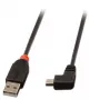 USB laidas Lindy USB2.0 A/Mini-B 90° 0,5m