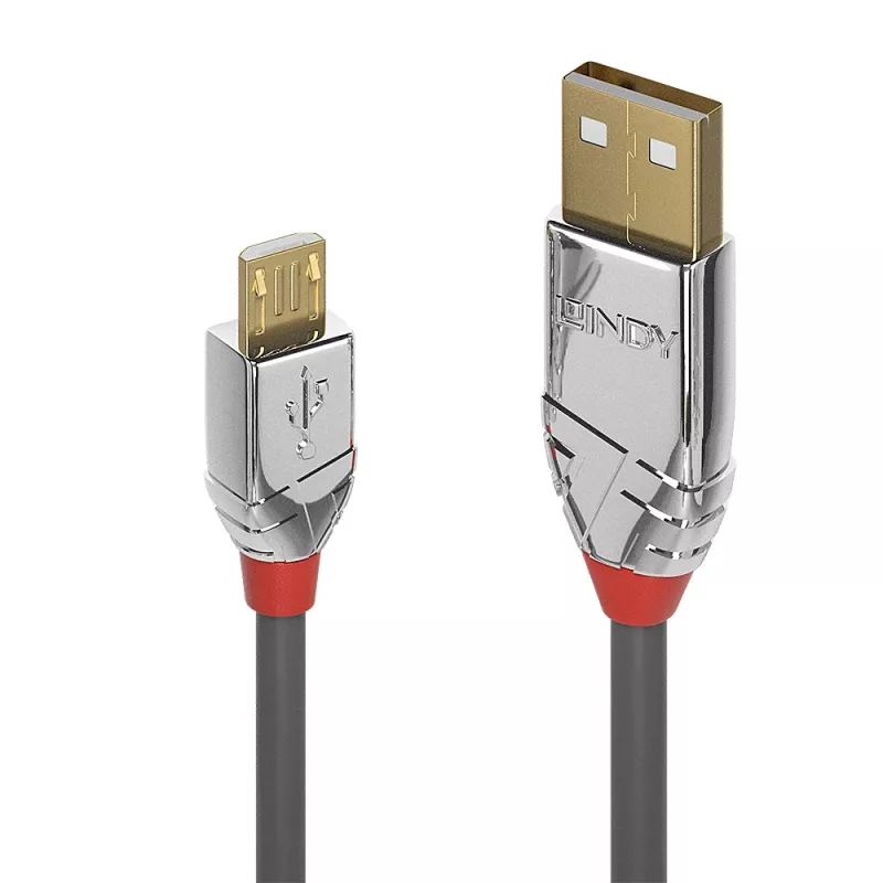 Lindy 3m USB 2.0 Type A to Micro-B kabelis, Cromo Line