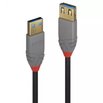 Lindy 0,5 m USB 3.2 Type A ilginamasis laidas, 5 Gbps, Anthra Line