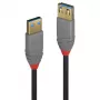 Lindy 0,5 m USB 3.2 Type A ilginamasis laidas, 5 Gbps, Anthra Line
