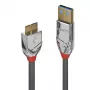 Lindy 0,5 m USB 3.2 A tipo į mikro-B laidą, 5 Gbps, Cromo Line