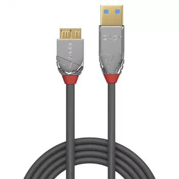 Lindy 0,5 m USB 3.2 A tipo į mikro-B laidą, 5 Gbps, Cromo Line