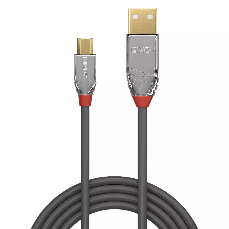 Lindy 5m USB 2.0 Type A to Micro-B kabelis, Cromo Line