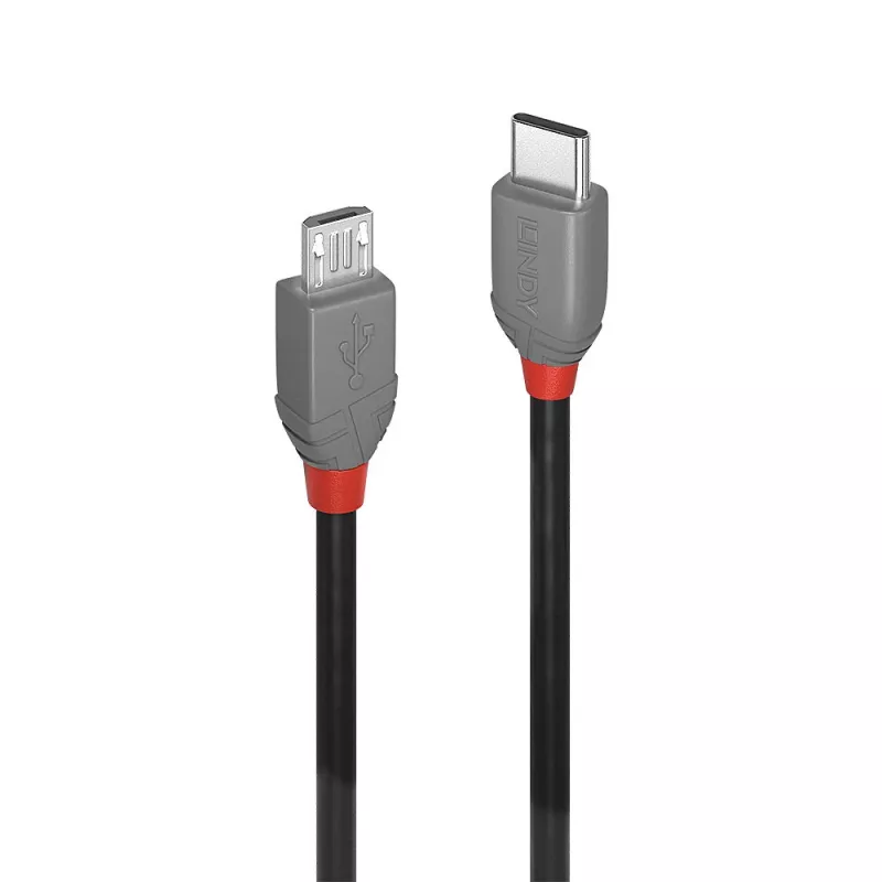 Lindy 1m USB 2.0 Type C į Micro-B kabelis, Anthra Line